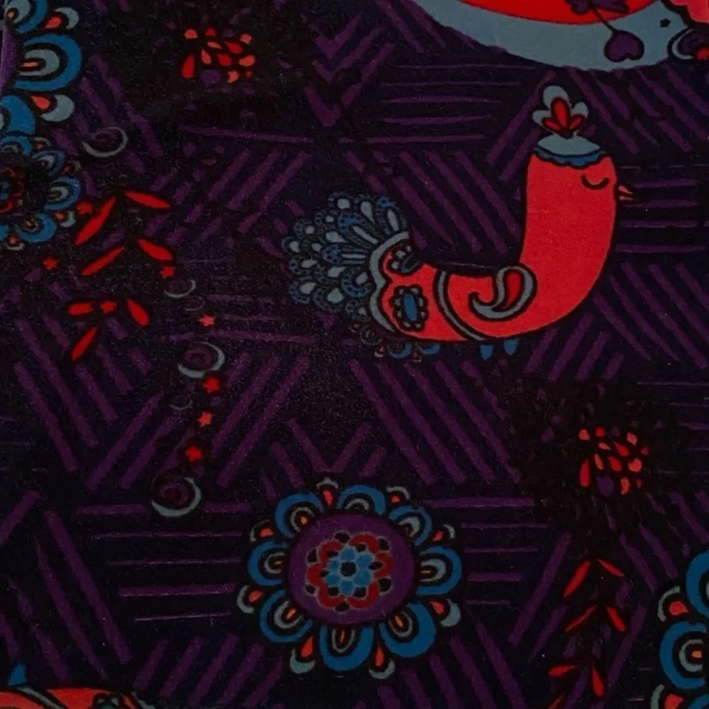 1280 LuLaRoe Size T & C Leggings Purple Red Space Print New